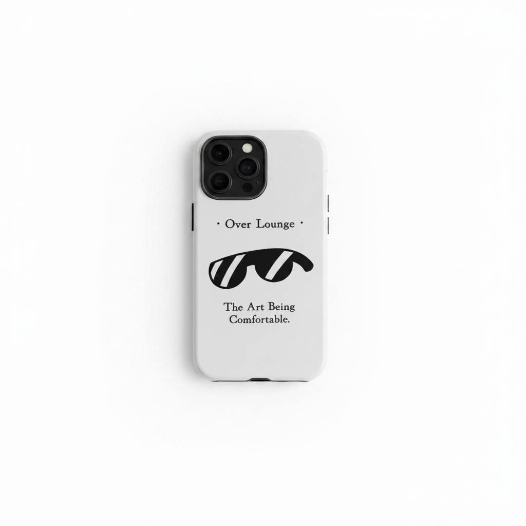 Over Lounge Phone Case - White Background Product Photo